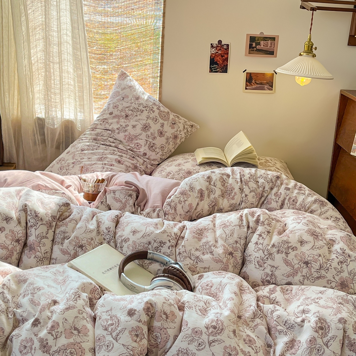 91家纺网 家纺一手货源 找家纺 （总）金梦拉家纺 2026新款色织棉麻棉纱小露麻四件套