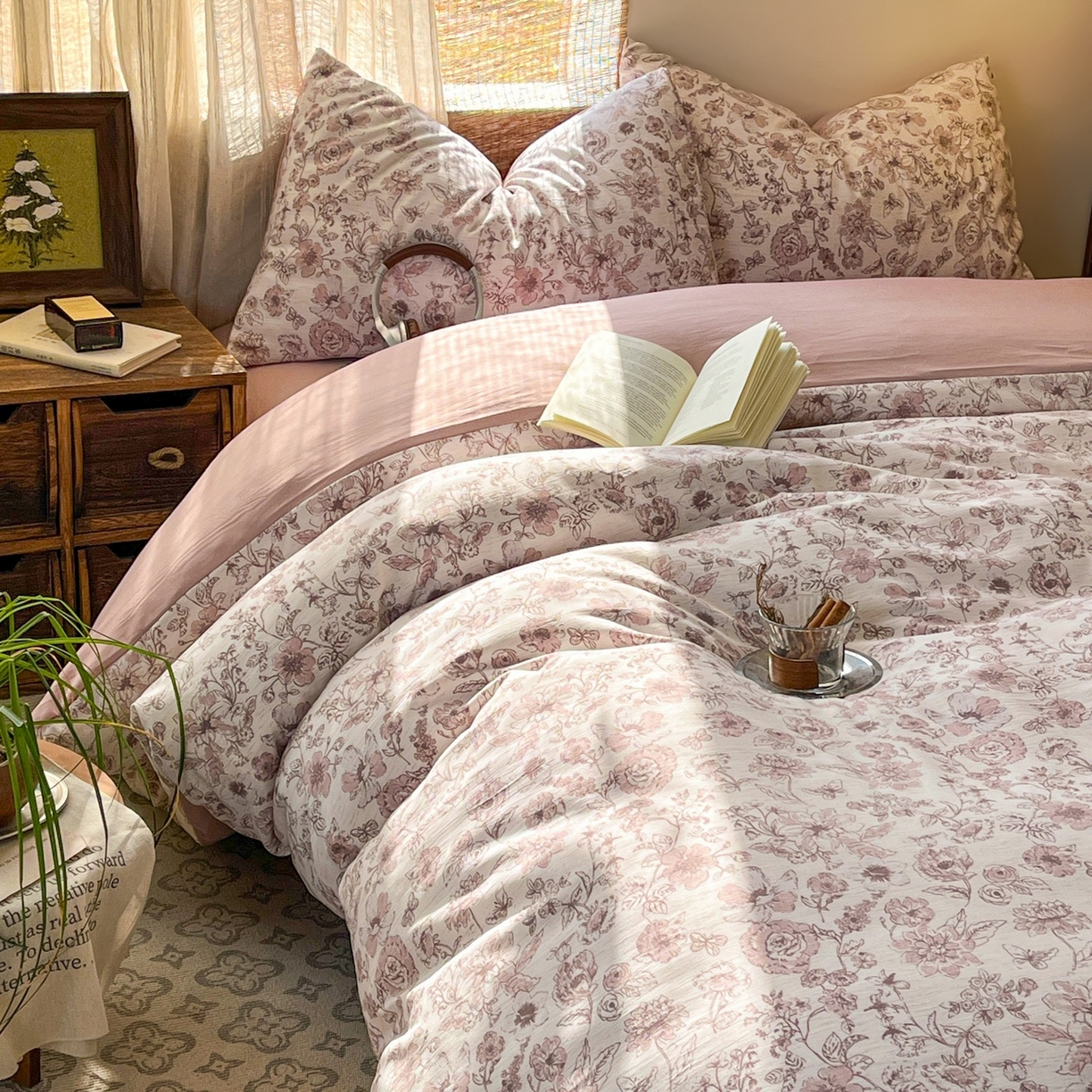 91家纺网 家纺一手货源 找家纺 （总）金梦拉家纺 2026新款色织棉麻棉纱小露麻四件套