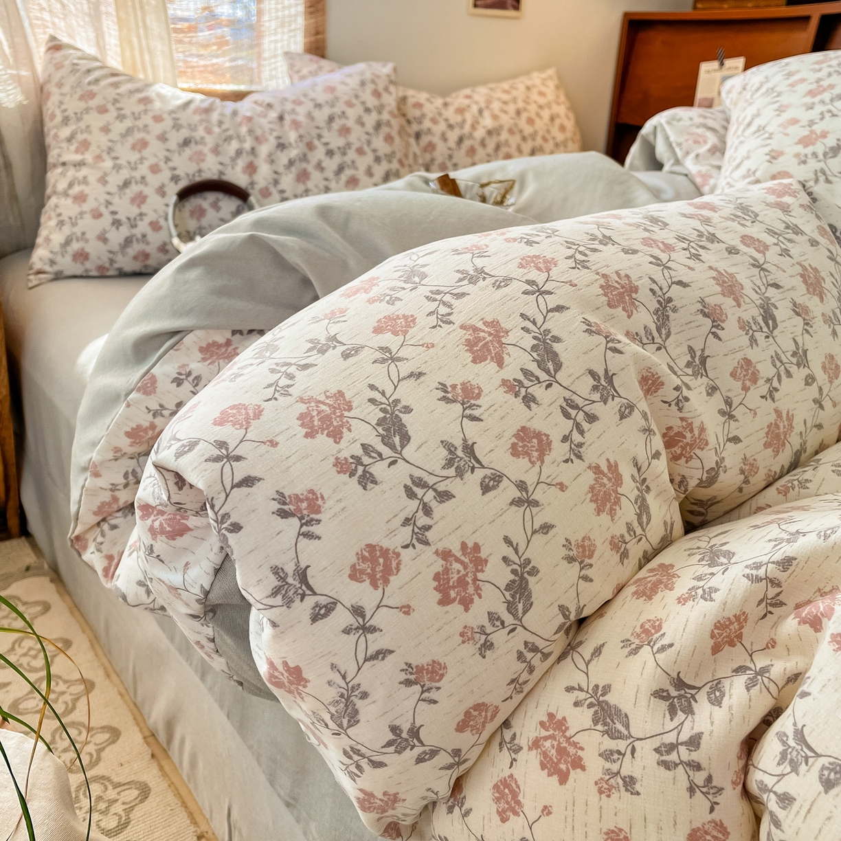 91家纺网 家纺一手货源 找家纺 （总）金梦拉家纺 2026新款色织棉麻棉纱小露麻四件套