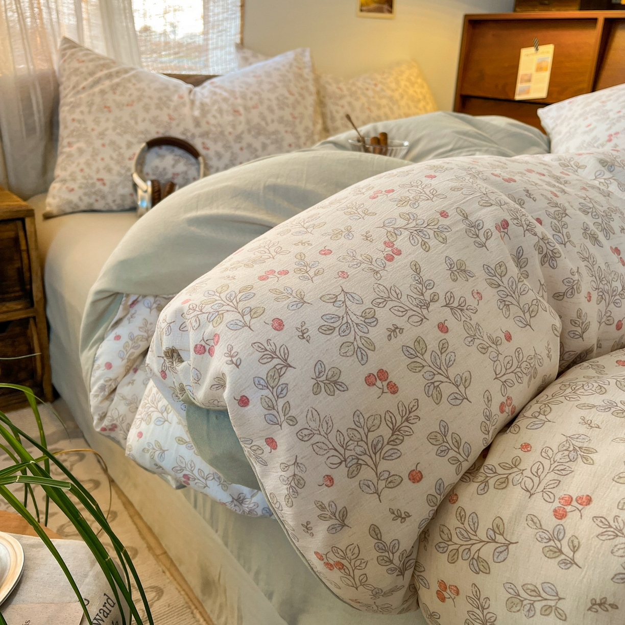 91家纺网 家纺一手货源 找家纺 （总）金梦拉家纺 2026新款色织棉麻棉纱小露麻四件套