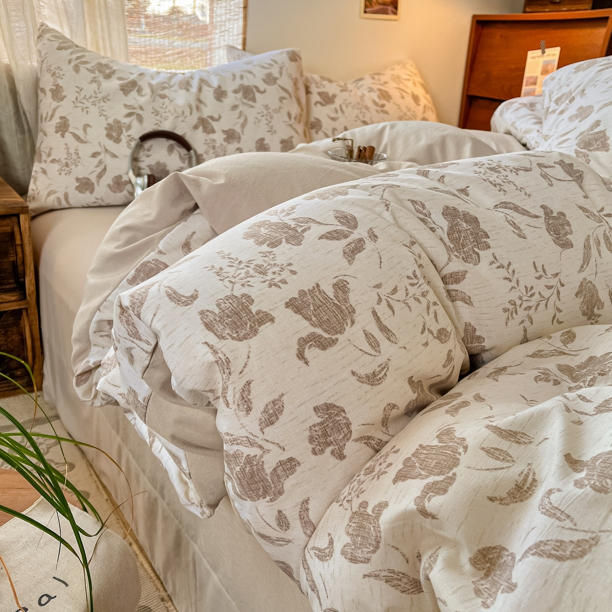 91家纺网 家纺一手货源 找家纺 （总）金梦拉家纺 2026新款色织棉麻棉纱小露麻四件套