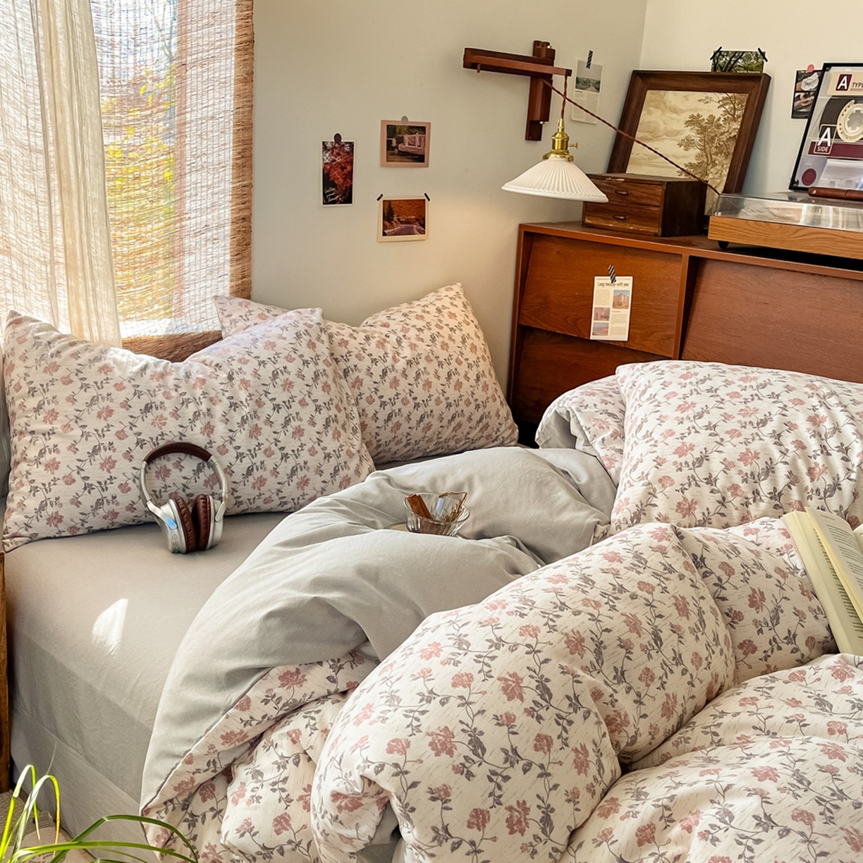 91家纺网 家纺一手货源 找家纺 金梦拉家纺 2026新款色织棉麻棉纱小露麻四件套 安缦