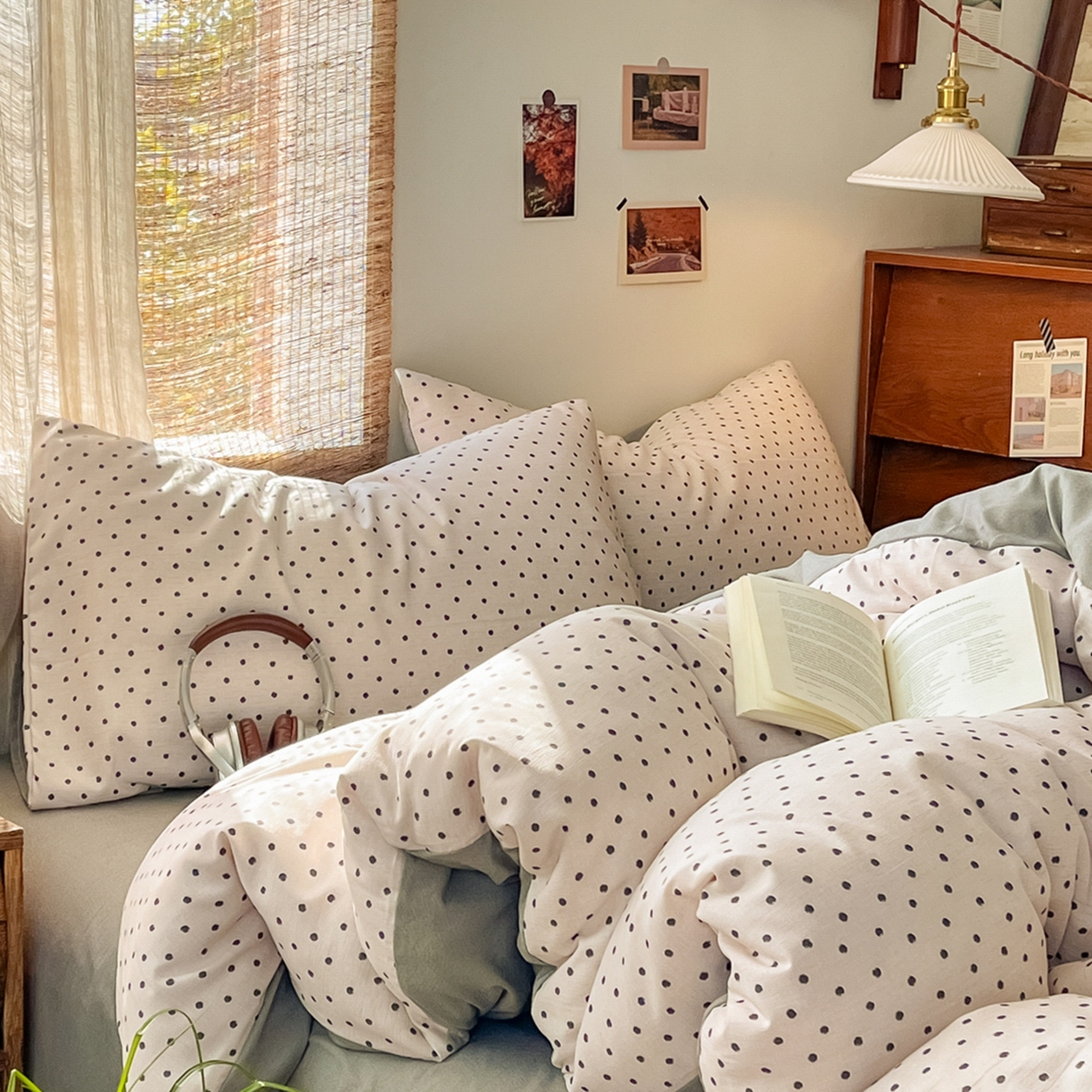 91家纺网 家纺一手货源 找家纺 金梦拉家纺 2026新款色织棉麻棉纱小露麻四件套 扶摇