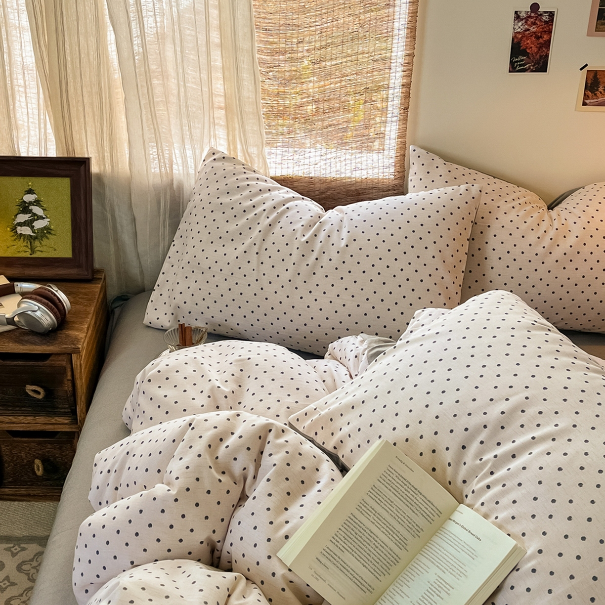 91家纺网 家纺一手货源 找家纺 金梦拉家纺 2026新款色织棉麻棉纱小露麻四件套 扶摇