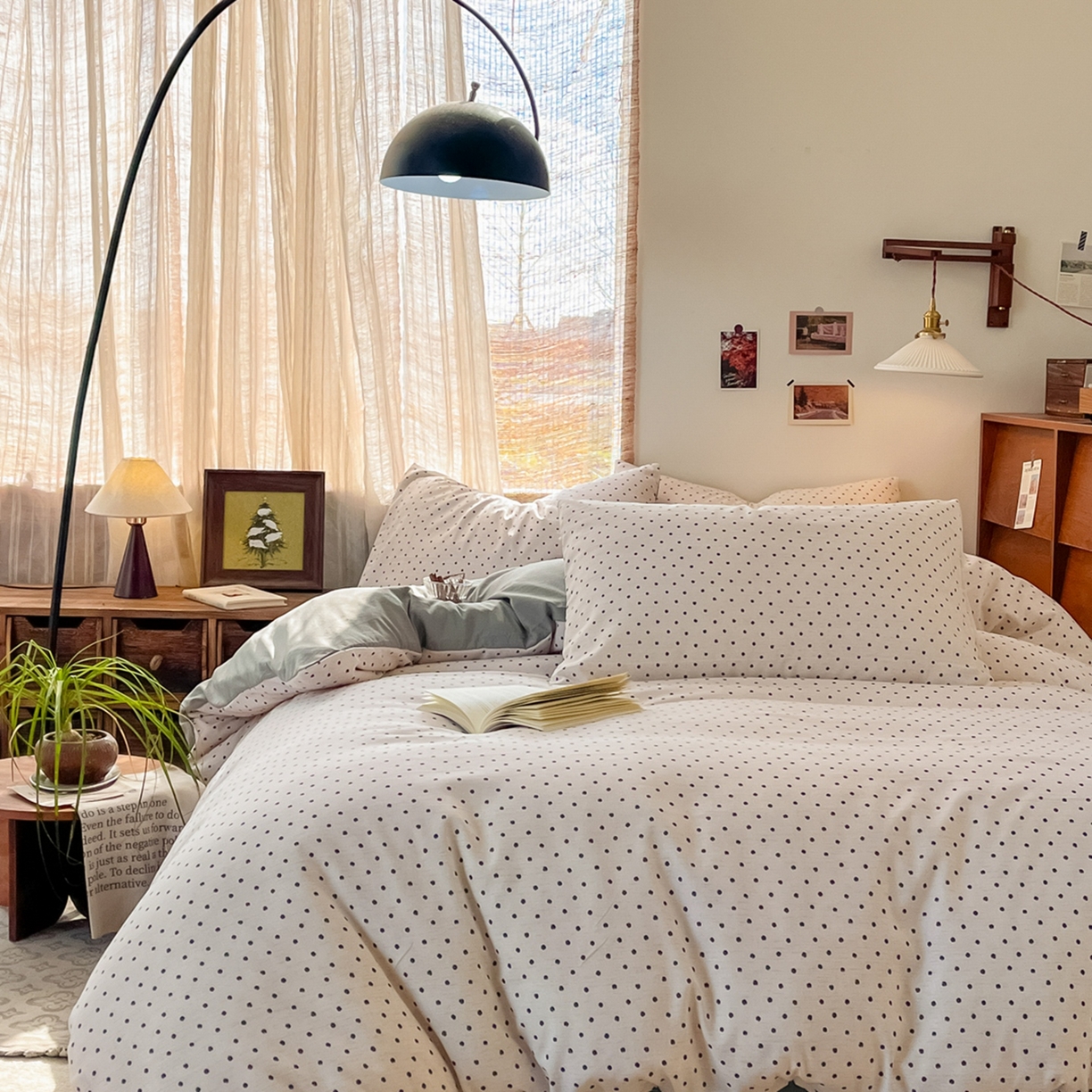 91家纺网 家纺一手货源 找家纺 金梦拉家纺 2026新款色织棉麻棉纱小露麻四件套 扶摇