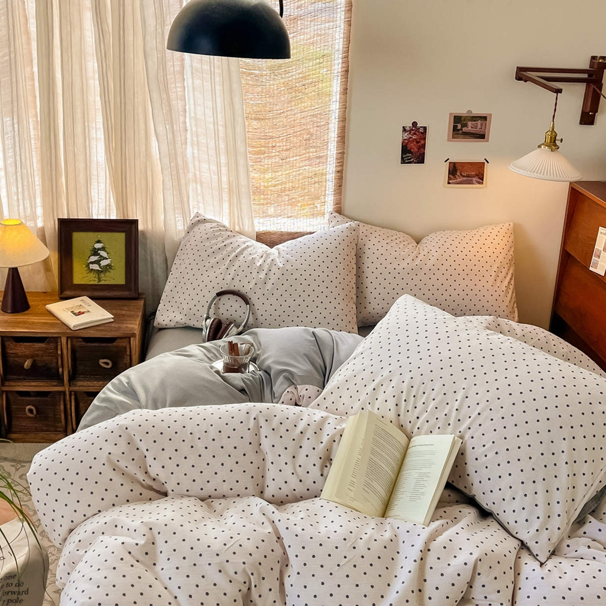 91家纺网 家纺一手货源 找家纺 金梦拉家纺 2026新款色织棉麻棉纱小露麻四件套 扶摇