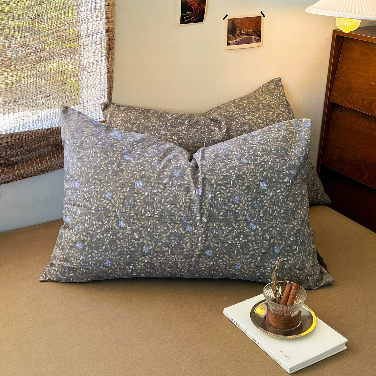 91家纺网 家纺一手货源 找家纺 金梦拉家纺 2026新款色织棉麻棉纱小露麻四件套 锦瑟