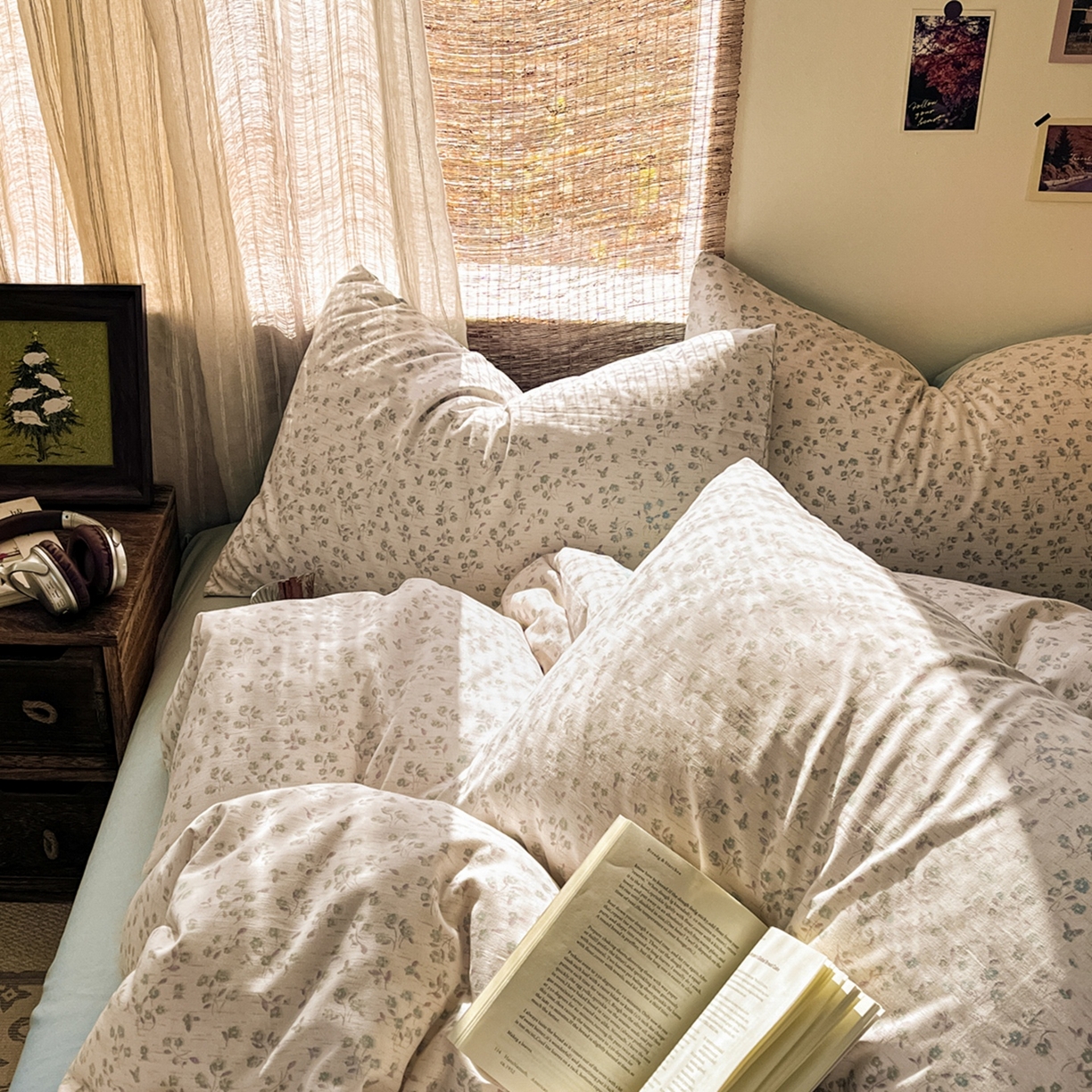 91家纺网 家纺一手货源 找家纺 金梦拉家纺 2026新款色织棉麻棉纱小露麻四件套 兰织梦