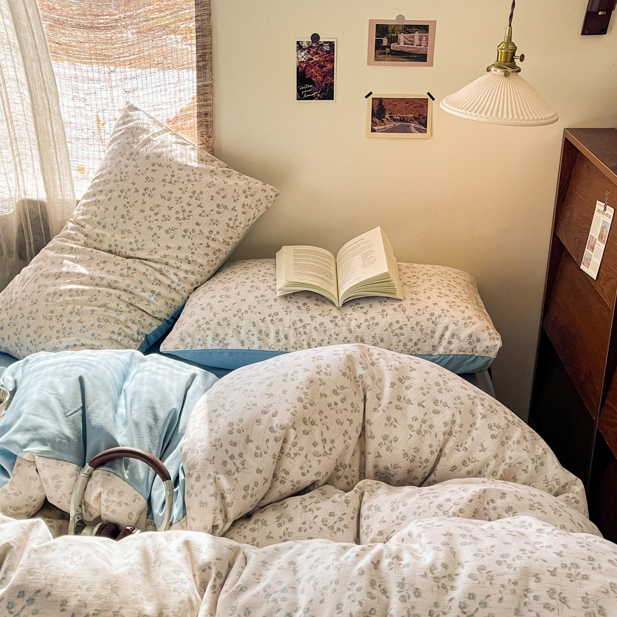 91家纺网 家纺一手货源 找家纺 金梦拉家纺 2026新款色织棉麻棉纱小露麻四件套 兰织梦