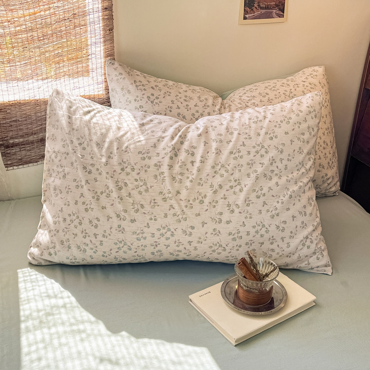 91家纺网 家纺一手货源 找家纺 金梦拉家纺 2026新款色织棉麻棉纱小露麻四件套 兰织梦