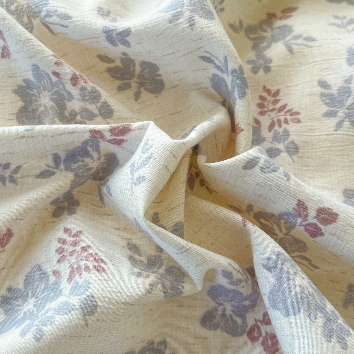 91家纺网 家纺一手货源 找家纺 金梦拉家纺 2026新款色织棉麻棉纱小露麻四件套 梨花季