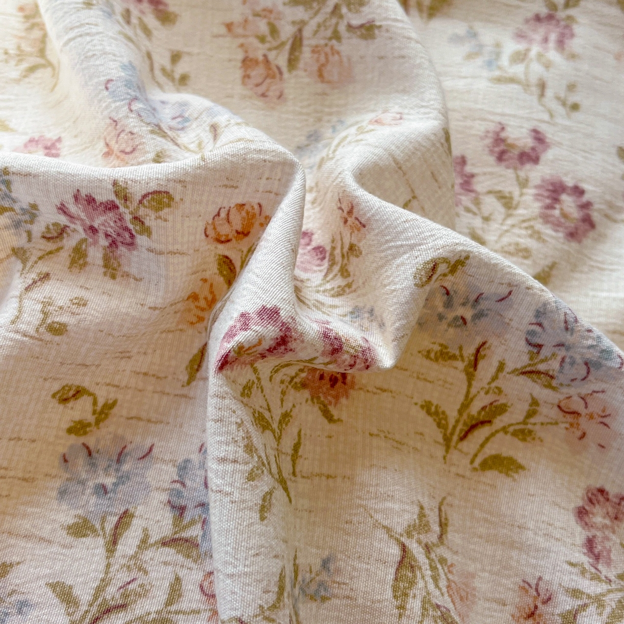 91家纺网 家纺一手货源 找家纺 金梦拉家纺 2026新款色织棉麻棉纱小露麻四件套 弥花季