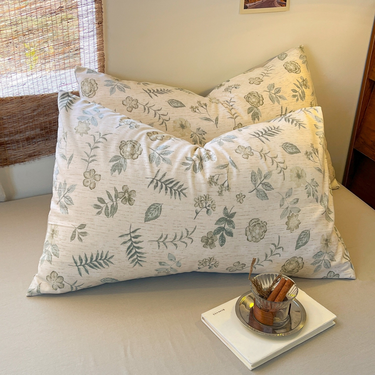 91家纺网 家纺一手货源 找家纺 金梦拉家纺 2026新款色织棉麻棉纱小露麻四件套 手写信