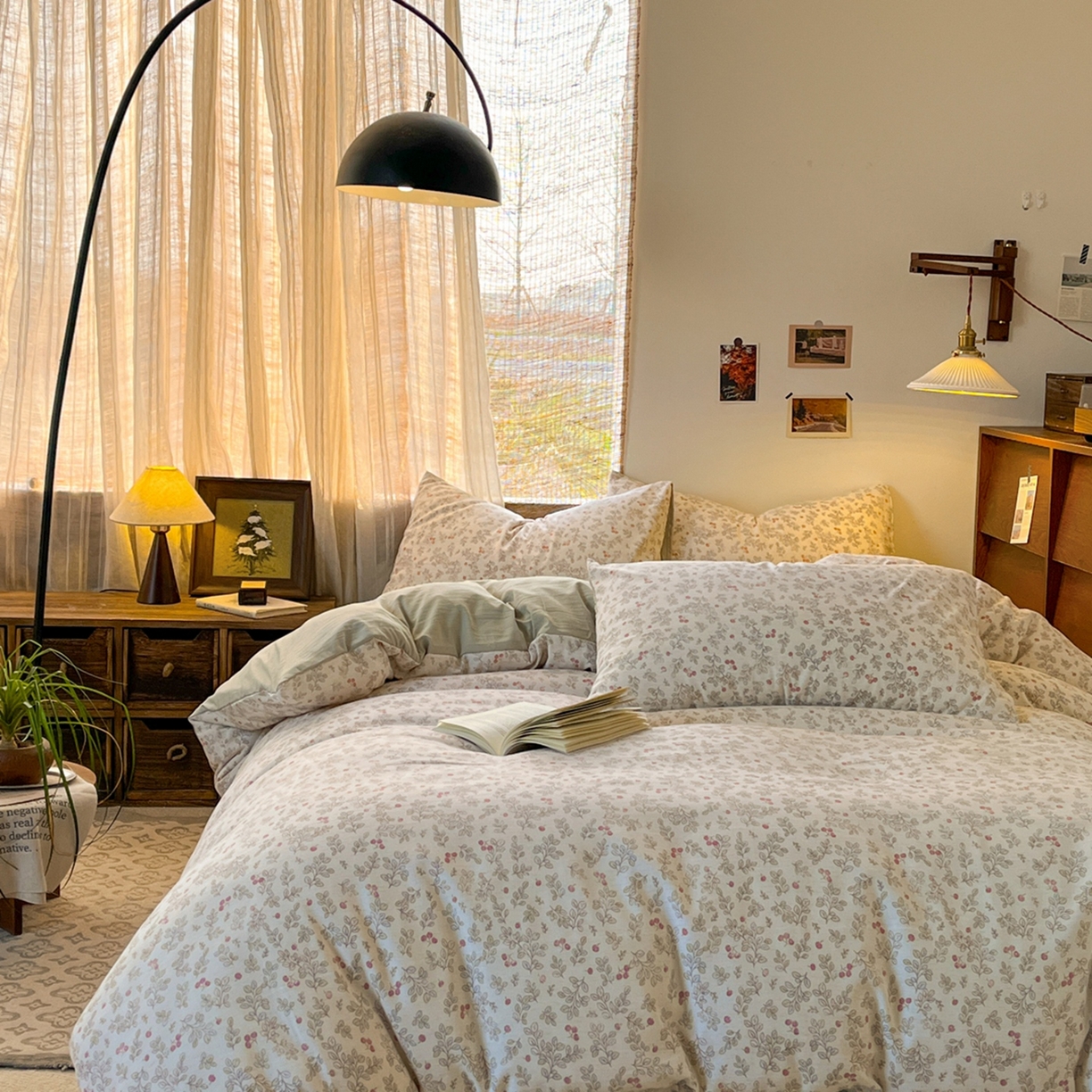 91家纺网 家纺一手货源 找家纺 金梦拉家纺 2026新款色织棉麻棉纱小露麻四件套 甜梦