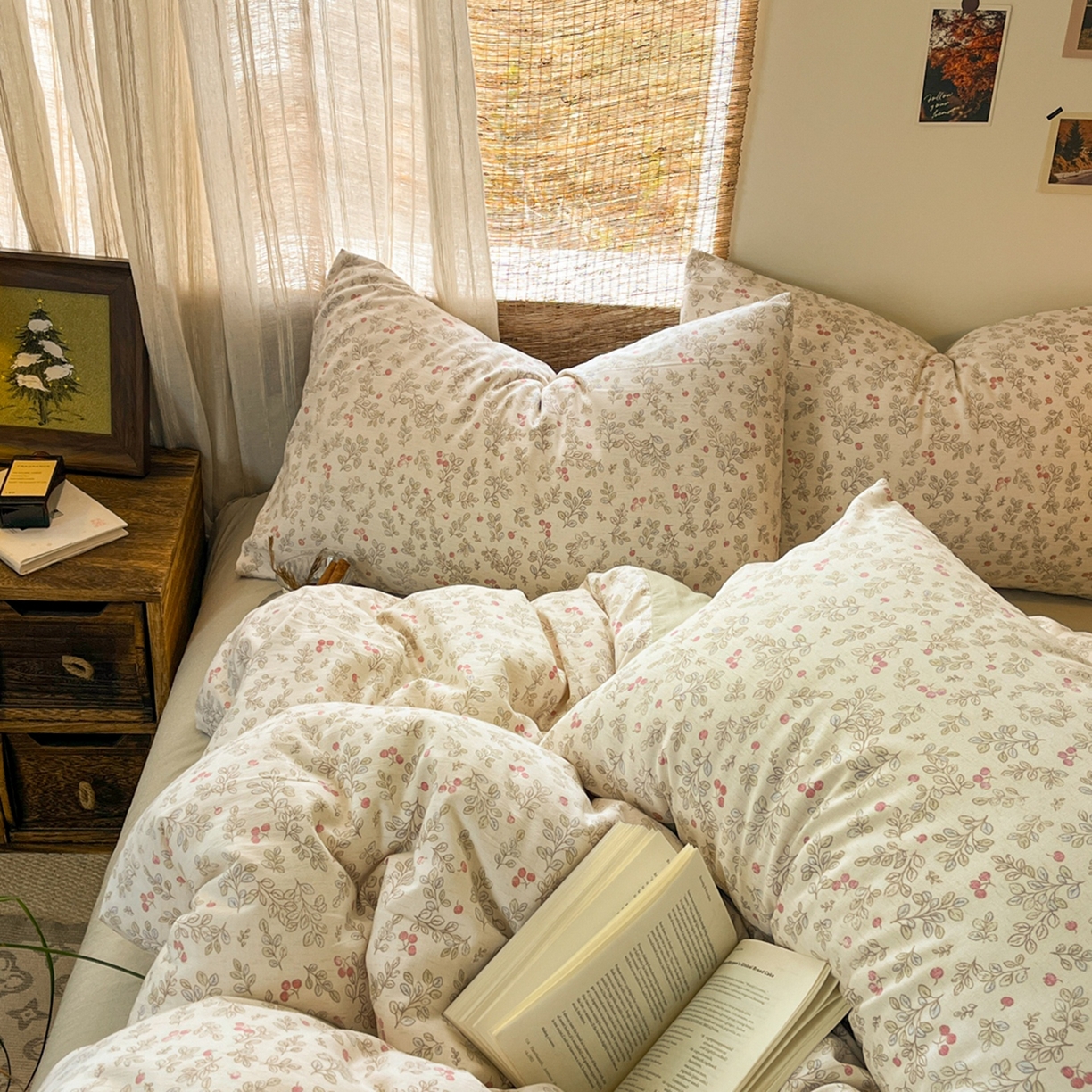 91家纺网 家纺一手货源 找家纺 金梦拉家纺 2026新款色织棉麻棉纱小露麻四件套 甜梦