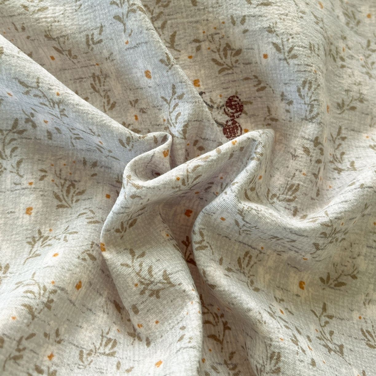 91家纺网 家纺一手货源 找家纺 金梦拉家纺 2026新款色织棉麻棉纱小露麻四件套 小津绿