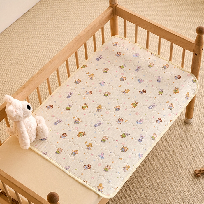 91家纺网 家纺一手货源 找家纺 X猫先生 2026新款全棉防水床垫婴童隔尿垫姨隔脏垫姨妈垫护理垫 疯狂童话城(FS)