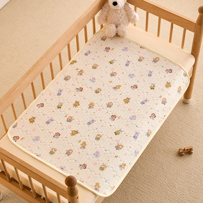 91家纺网 家纺一手货源 找家纺 X猫先生 2026新款全棉防水床垫婴童隔尿垫姨隔脏垫姨妈垫护理垫 疯狂童话城(FS)