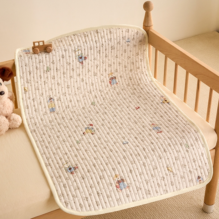 91家纺网 家纺一手货源 找家纺 X猫先生 2026新款全棉防水床垫婴童隔尿垫姨隔脏垫姨妈垫护理垫 花野小正太（FS）