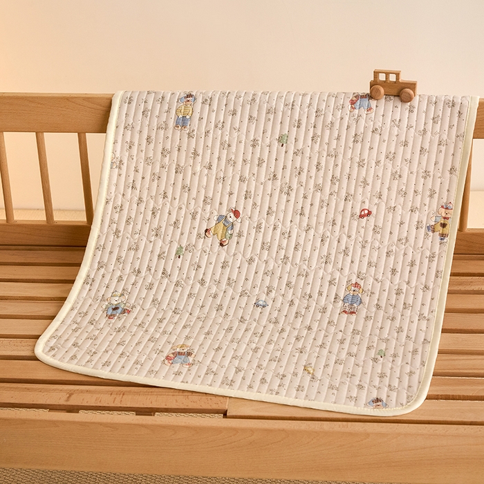 91家纺网 家纺一手货源 找家纺 X猫先生 2026新款全棉防水床垫婴童隔尿垫姨隔脏垫姨妈垫护理垫 花野小正太（FS）