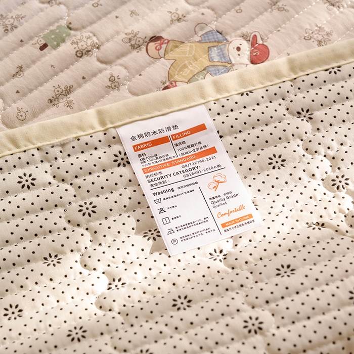 91家纺网 家纺一手货源 找家纺 X猫先生 2026新款全棉防水床垫婴童隔尿垫姨隔脏垫姨妈垫护理垫 花野小正太（FS）