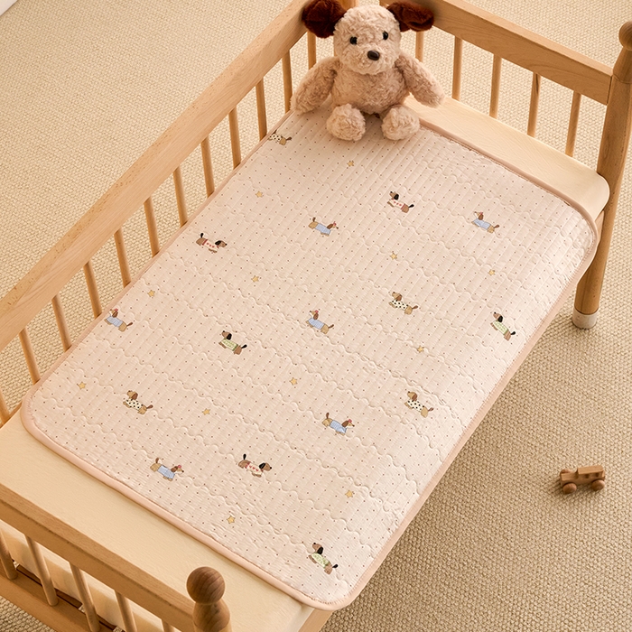 91家纺网 家纺一手货源 找家纺 X猫先生 2026新款全棉防水床垫婴童隔尿垫姨隔脏垫姨妈垫护理垫 星星柯基（FS）