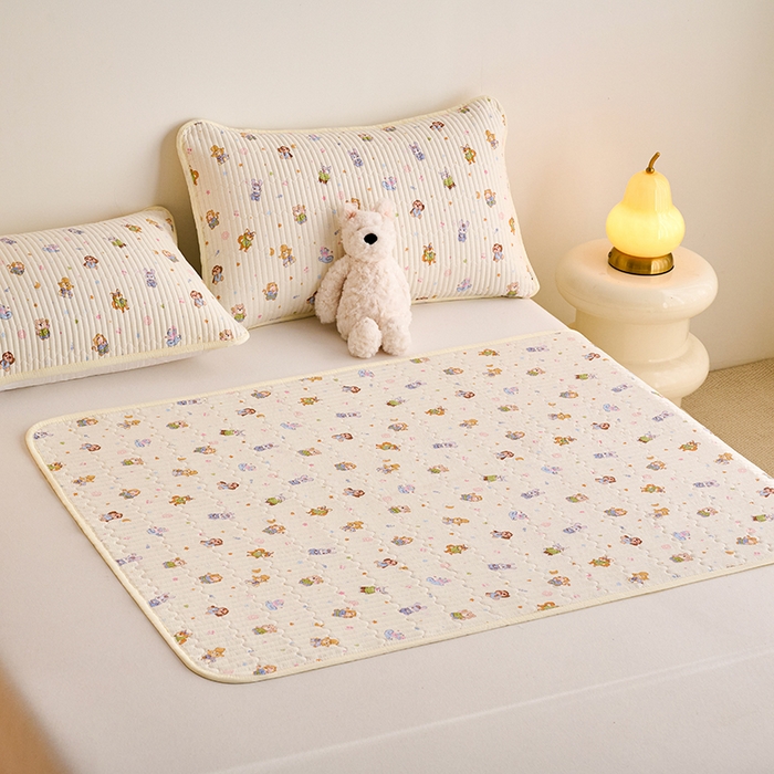 91家纺网 家纺一手货源 找家纺 X猫先生 2026新款全棉防水床垫婴童隔尿垫姨隔脏垫姨妈垫护理垫 疯狂童话城(FS)