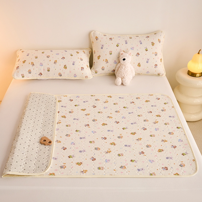 91家纺网 家纺一手货源 找家纺 X猫先生 2026新款全棉防水床垫婴童隔尿垫姨隔脏垫姨妈垫护理垫 疯狂童话城(FS)
