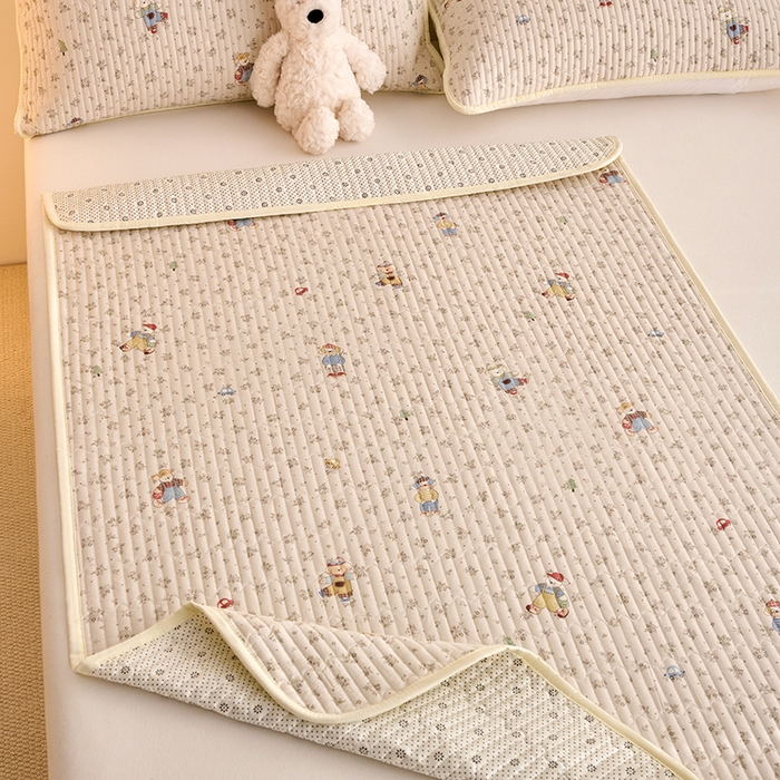 91家纺网 家纺一手货源 找家纺 X猫先生 2026新款全棉防水床垫婴童隔尿垫姨隔脏垫姨妈垫护理垫 花野小正太（FS）