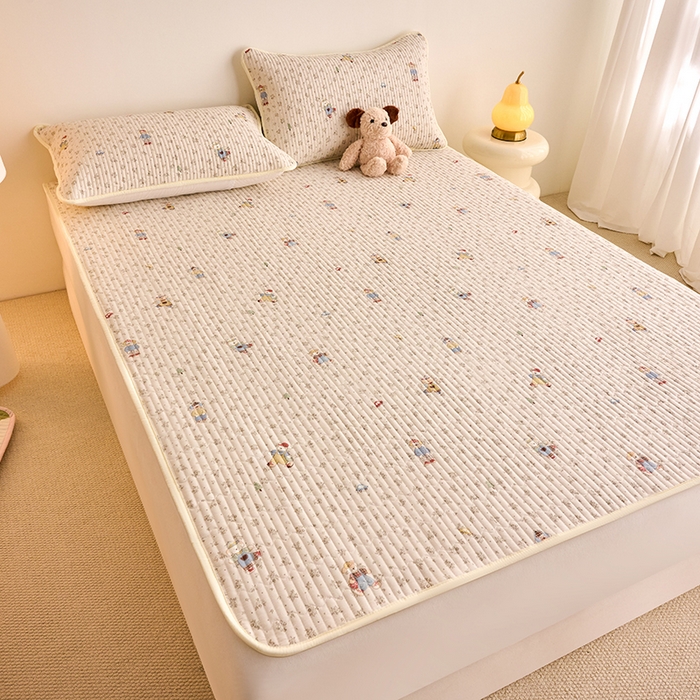 91家纺网 家纺一手货源 找家纺 X猫先生 2026新款全棉防水床垫婴童隔尿垫姨隔脏垫姨妈垫护理垫 花野小正太（FS）