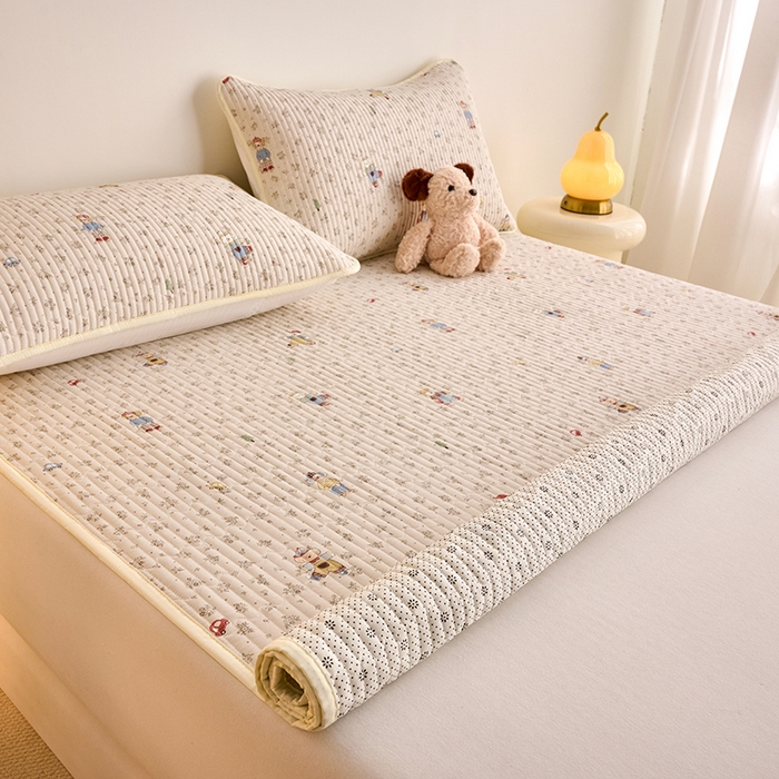 91家纺网 家纺一手货源 找家纺 X猫先生 2026新款全棉防水床垫婴童隔尿垫姨隔脏垫姨妈垫护理垫 花野小正太（FS）