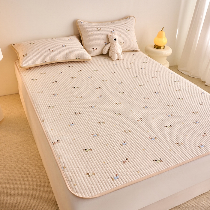 91家纺网 家纺一手货源 找家纺 X猫先生 2026新款全棉防水床垫婴童隔尿垫姨隔脏垫姨妈垫护理垫 星星柯基（FS）