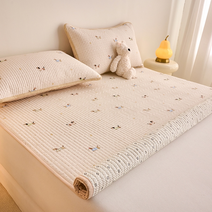 91家纺网 家纺一手货源 找家纺 X猫先生 2026新款全棉防水床垫婴童隔尿垫姨隔脏垫姨妈垫护理垫 星星柯基（FS）