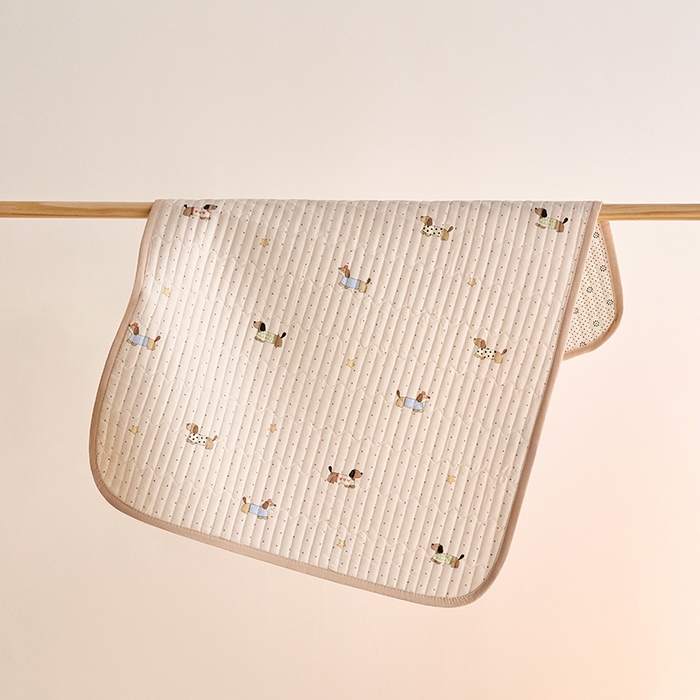 91家纺网 家纺一手货源 找家纺 X猫先生 2026新款全棉防水床垫婴童隔尿垫姨隔脏垫姨妈垫护理垫 星星柯基（FS）