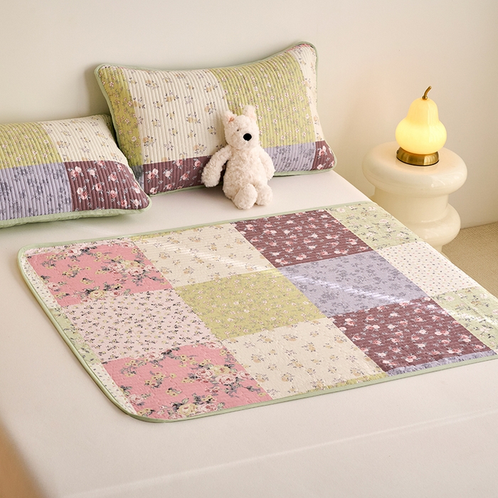 91家纺网 家纺一手货源 找家纺 X猫先生 2026新款全棉防水床垫婴童隔尿垫姨隔脏垫姨妈垫护理垫 幽兰情丝(FS)