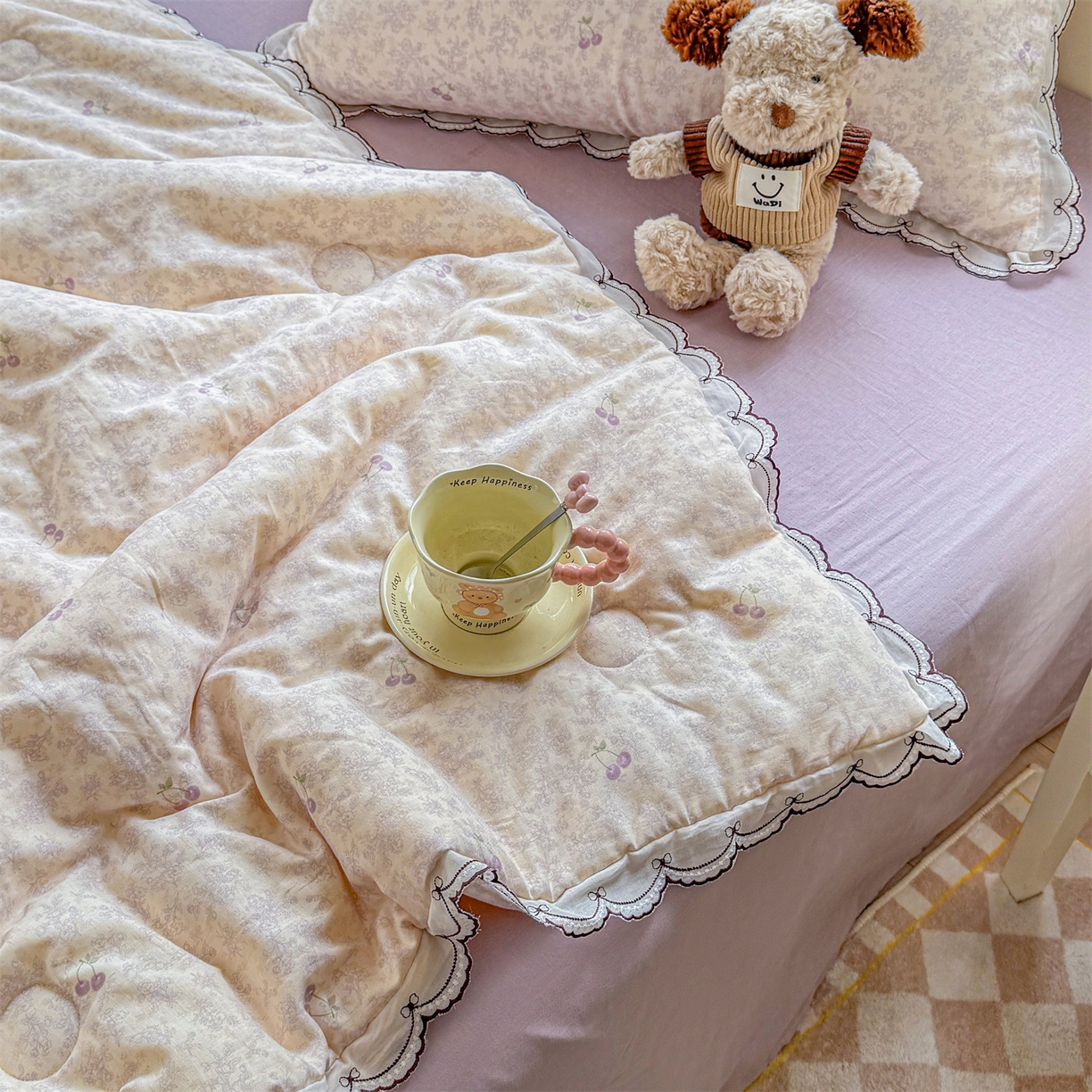 91家纺网 家纺一手货源 找家纺 （总）被窝家纺 2026新款全棉纯棉有氧双层纱多功能夏被夏凉被空调被四件套