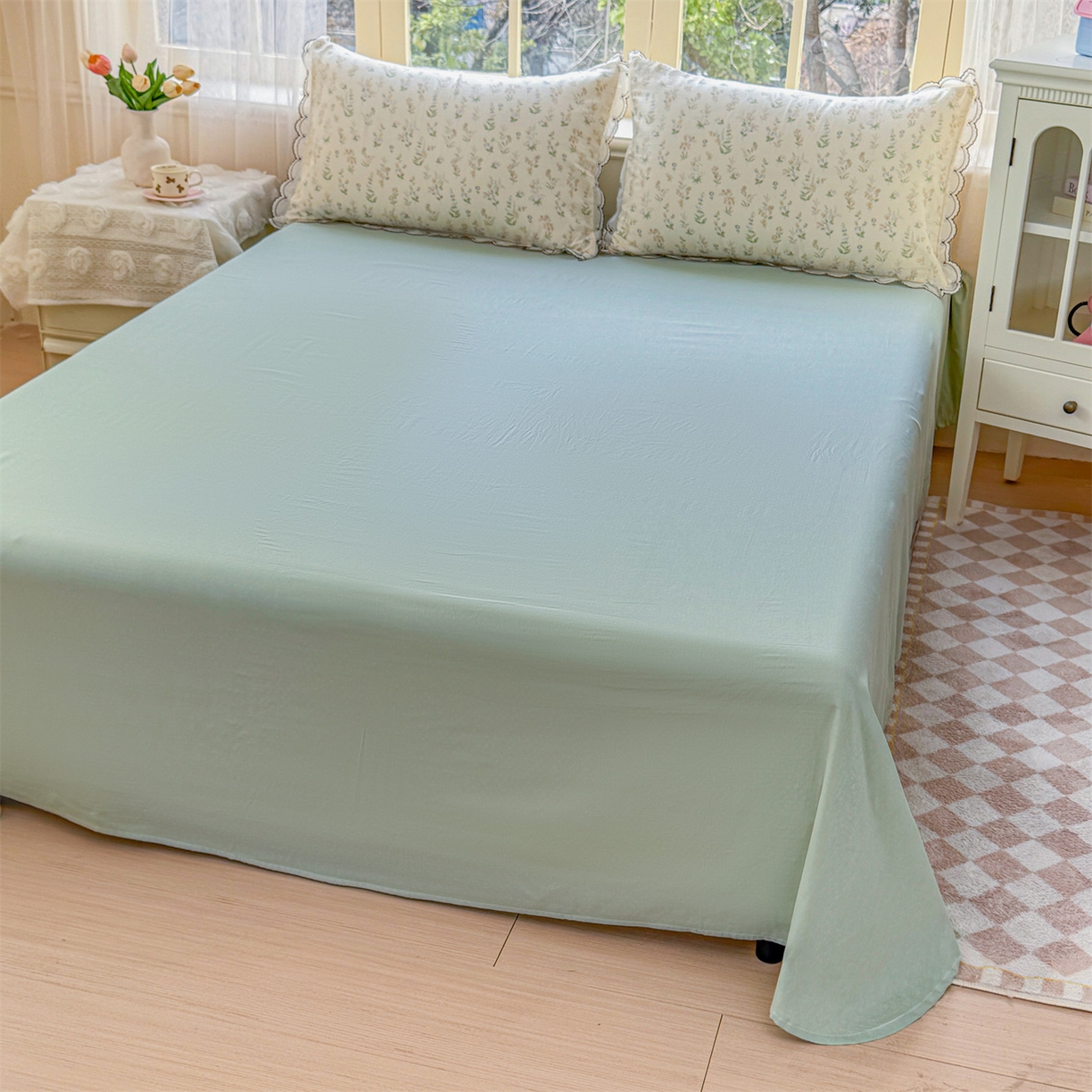 91家纺网 家纺一手货源 找家纺 被窝家纺 2026新款全棉纯棉有氧双层纱多功能夏被夏凉被空调被四件套 蓝风铃