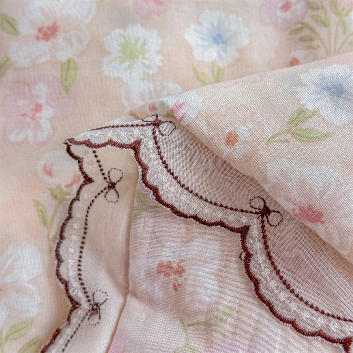 91家纺网 家纺一手货源 找家纺 被窝家纺 2026新款全棉纯棉有氧双层纱多功能夏被夏凉被空调被四件套 清桃-粉