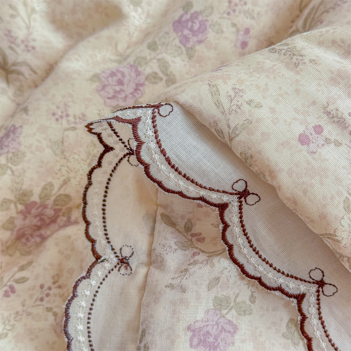 91家纺网 家纺一手货源 找家纺 被窝家纺 2026新款全棉纯棉有氧双层纱多功能夏被夏凉被空调被四件套 紫罗兰