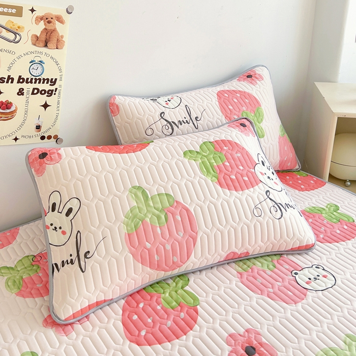 91家纺网 家纺一手货源 找家纺 （总）能好家纺 2026春夏新款小清新乳胶床裙款凉席席子