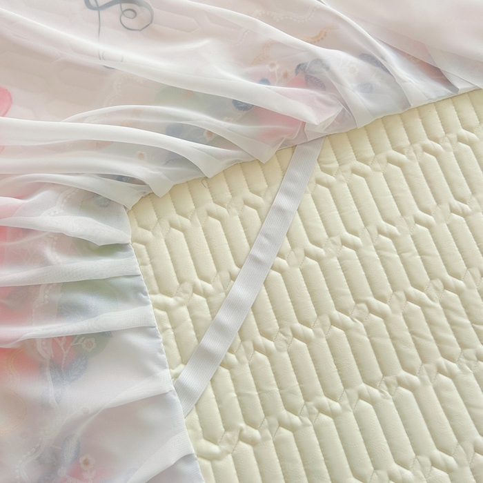 91家纺网 家纺一手货源 找家纺 （总）能好家纺 2026春夏新款小清新乳胶床裙款凉席席子