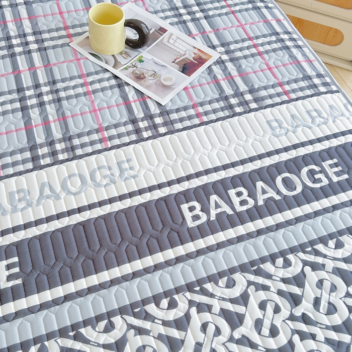 91家纺网 家纺一手货源 找家纺 能好家纺 2026春夏新款小清新乳胶床裙款凉席席子 潮牌