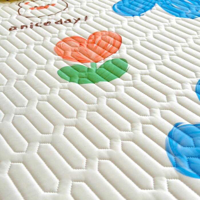 91家纺网 家纺一手货源 找家纺 能好家纺 2026春夏新款小清新乳胶床裙款凉席席子 春暖花开