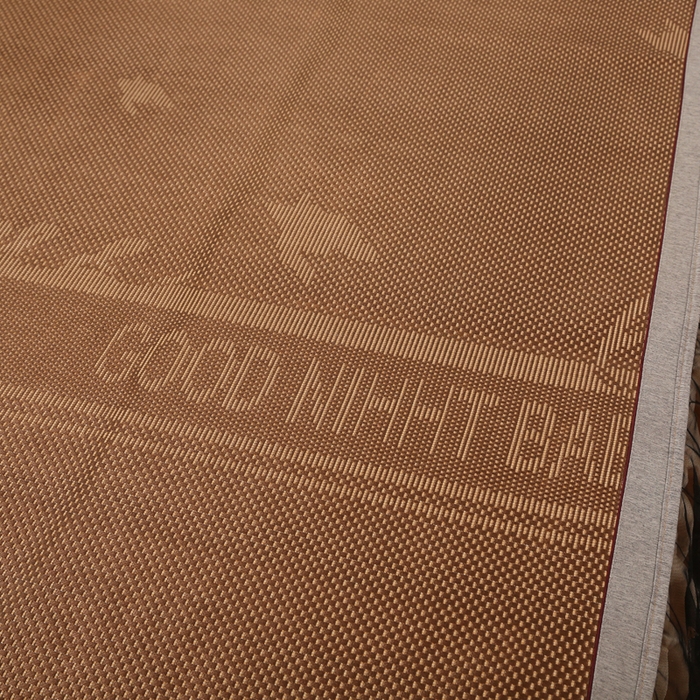 91家纺网 家纺一手货源 找家纺 能好家纺 2026春夏新款提花冰藤床裙款凉席席子 格调 咖