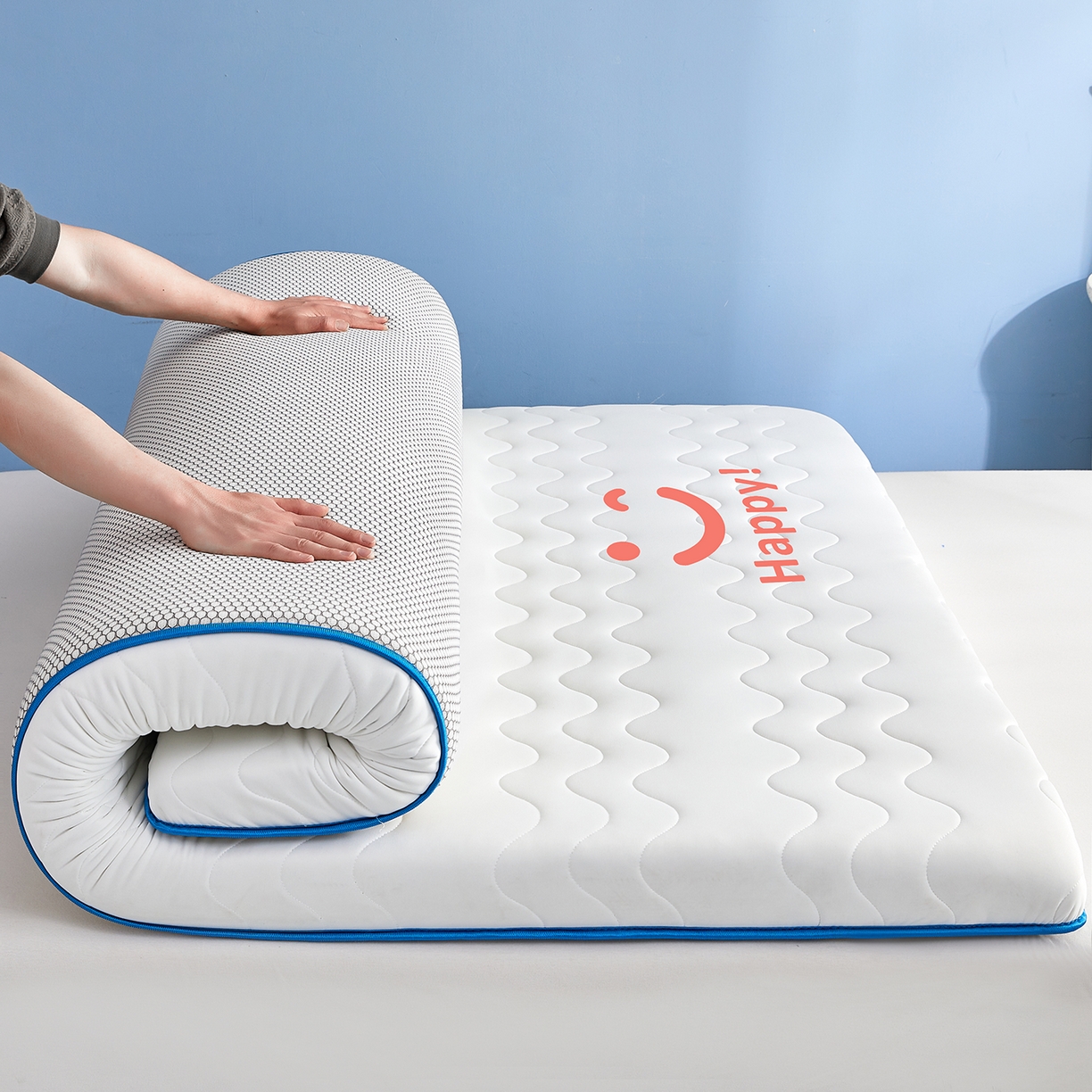 （总）月茶家纺 2026新款单边三波浪牛奶丝乳胶床垫