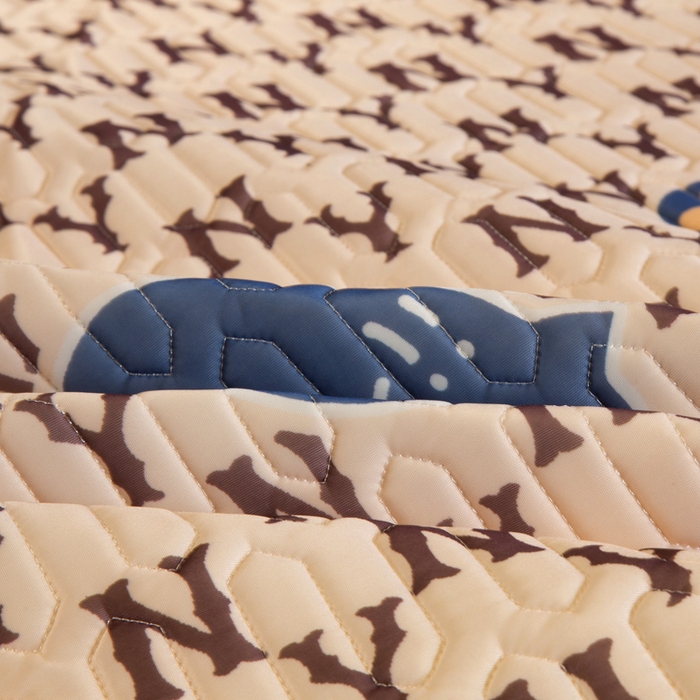 91家纺网 家纺一手货源 找家纺 能好家纺 2026春夏新款纯色+印花凉感丝乳胶凉席床裙款三件套 小熊