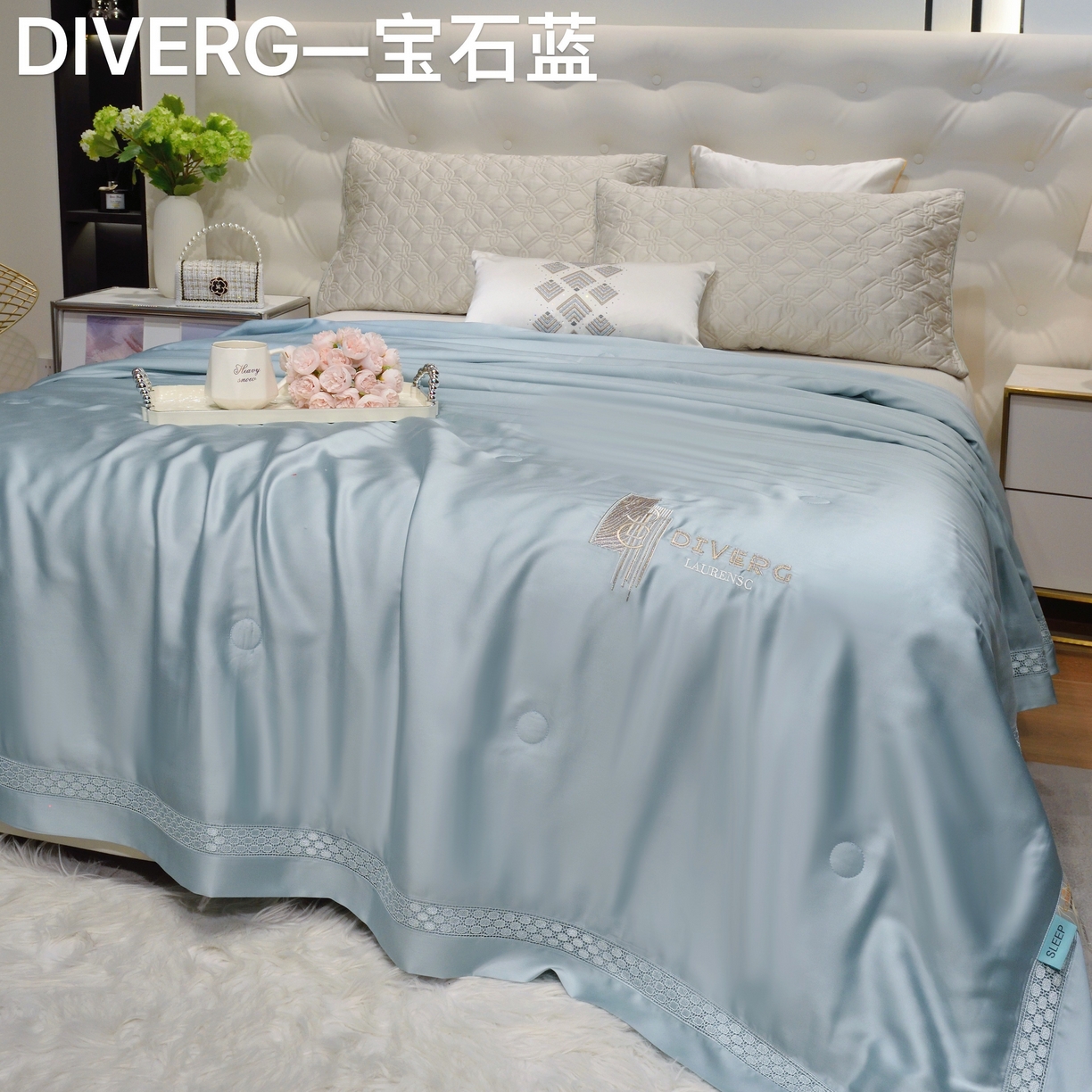 91家纺网 家纺一手货源 找家纺 博尔菲 2025新款全棉针织棉四件套 弹簧狗