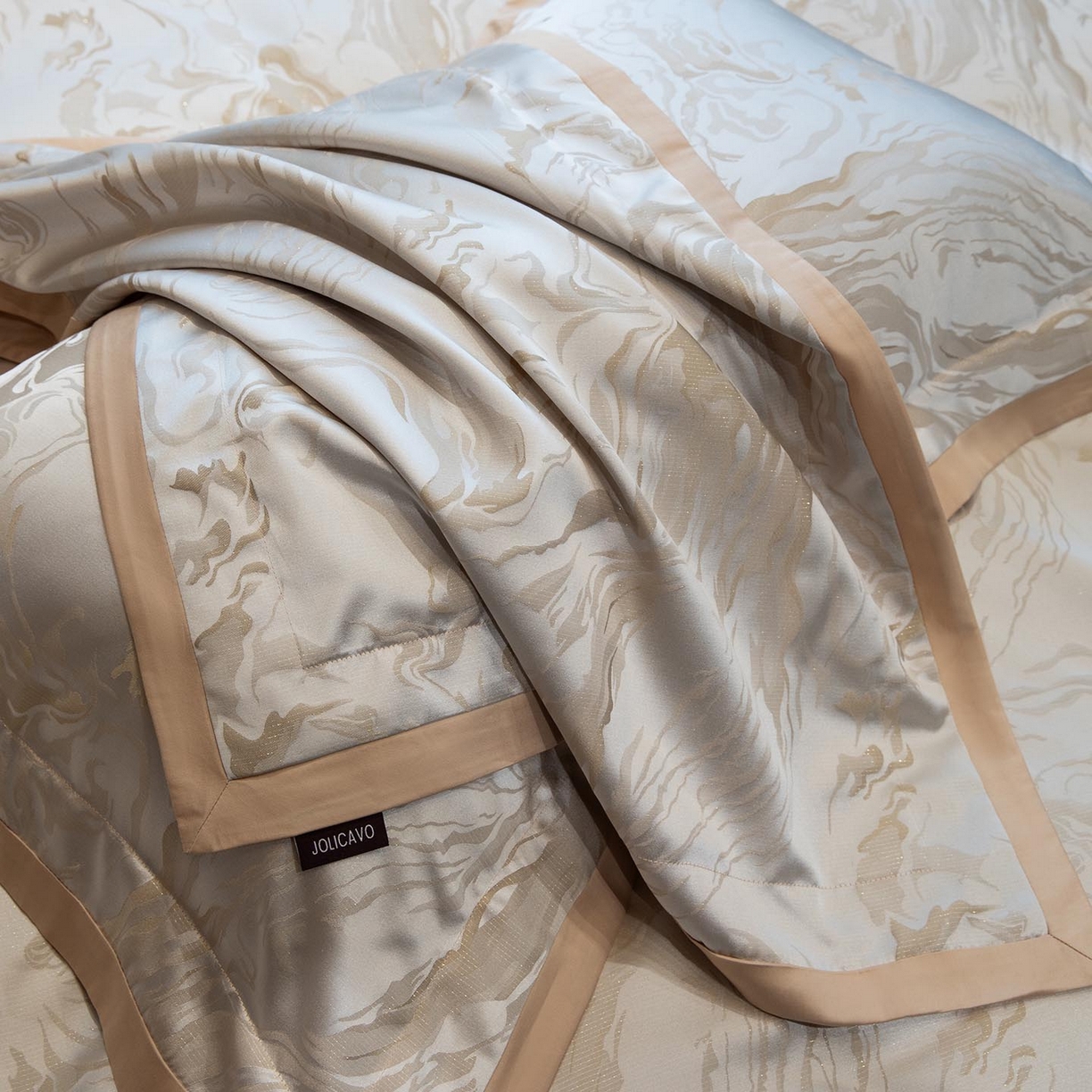 91家纺网 家纺一手货源 找家纺 （总）2026新款轻奢风高端A类贡缎长绒棉纯棉四件套100全棉提花被套床单床笠高级感-姝忆