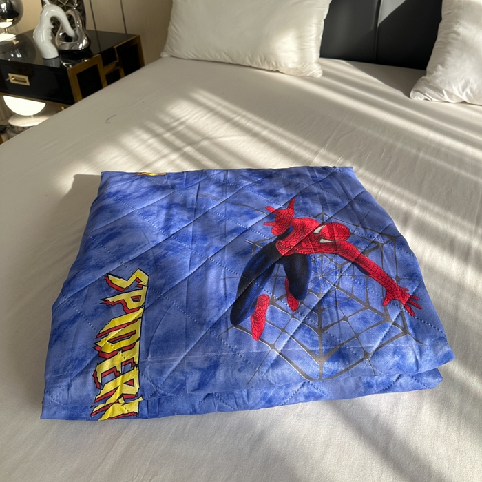 91家纺网 家纺一手货源 找家纺 被多多被业 2026新款磨毛印花夏被夏凉被空调被 蜘蛛侠