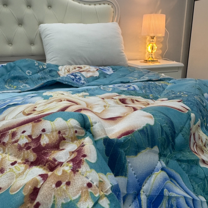 91家纺网 家纺一手货源 找家纺 被多多被业 2026新款磨毛印花夏被夏凉被空调被 爱丽丝-兰 开版